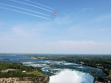 Snowbirds Over the Falls