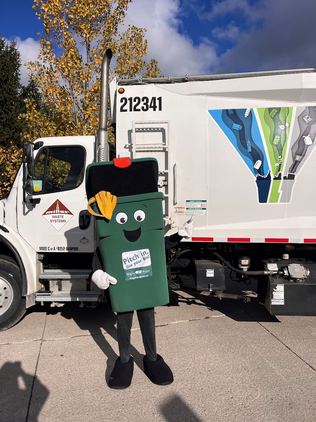 Green Bin mascot